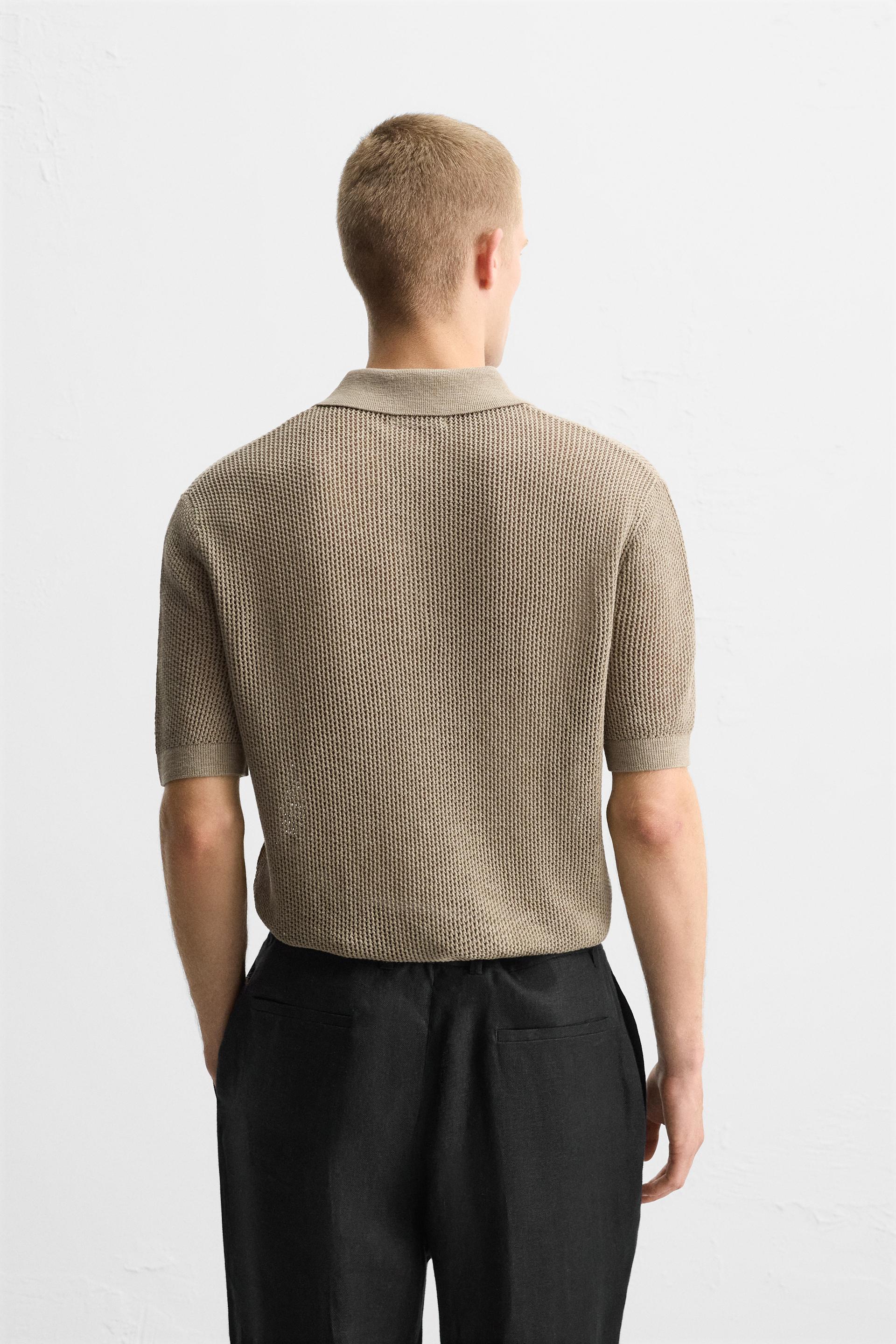WASHED STRUCTURED PIQUÉ POLO SHIRT