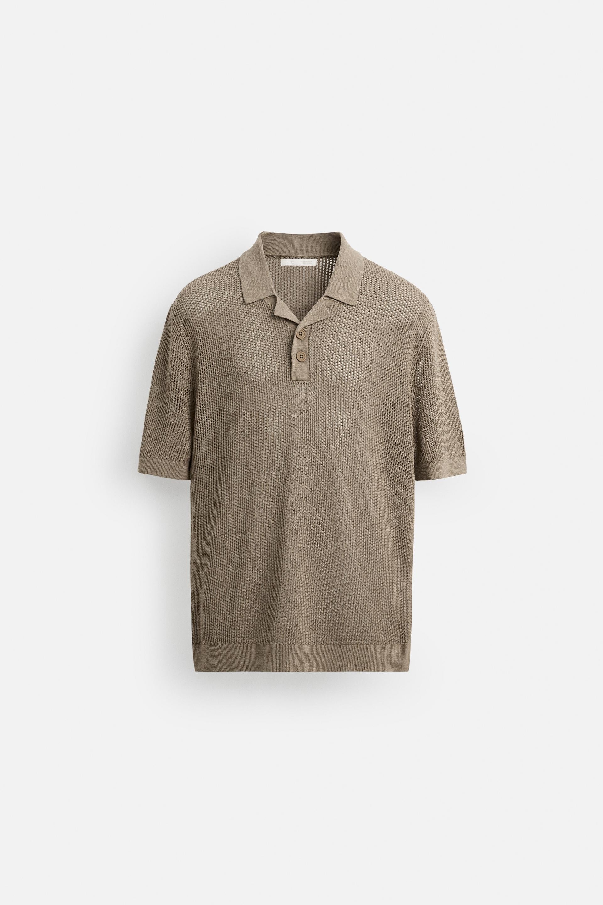 WASHED STRUCTURED PIQUÉ POLO SHIRT