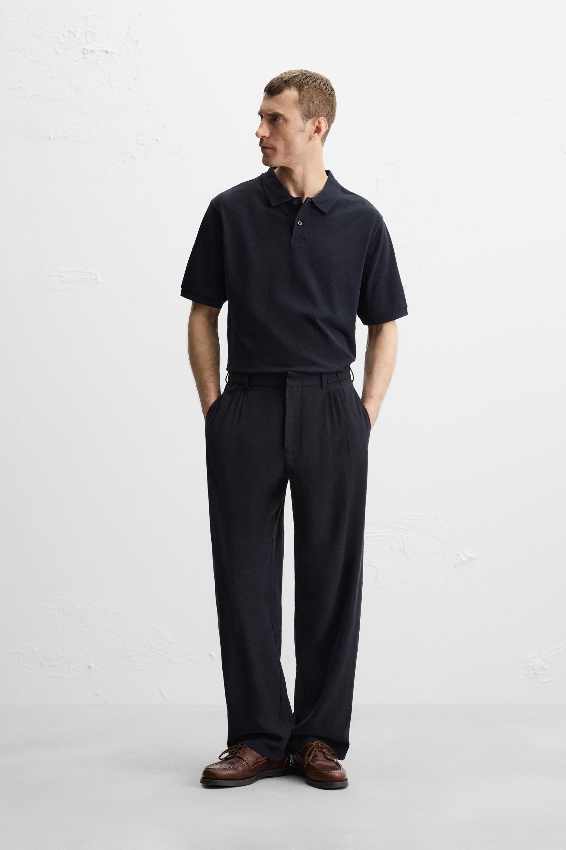 WASHED STRUCTURED PIQUÉ POLO SHIRT